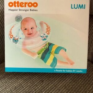 Otteroo Baby Neck Float - Clear with Orange Accents